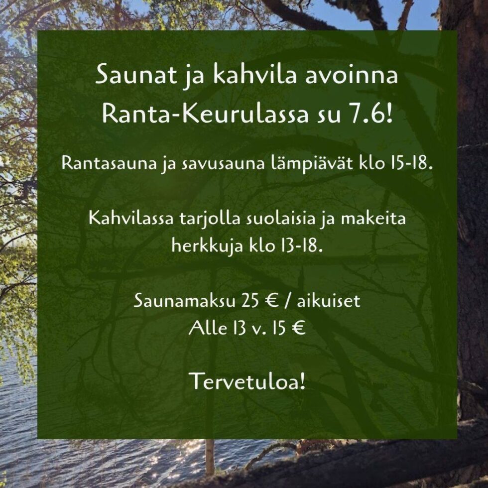 Saunat ja kahvila Ranta-Keurulassa