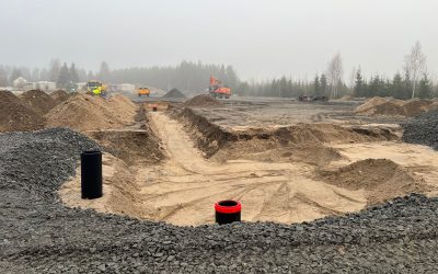 Aseman liikuntapuiston työmaa on siirtynyt talvitauolle