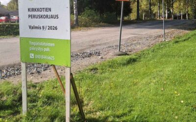 Kirkkotien peruskorjaus jatkuu